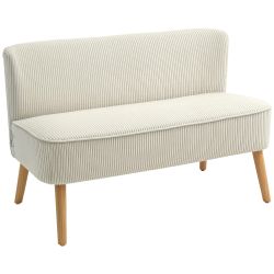 HOMCOM 2-Sitzer modern Couch ohne Armlehne günstig online kaufen