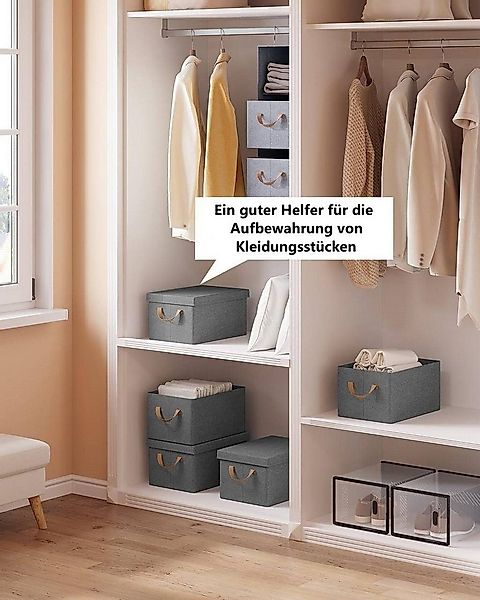 Woltu Aufbewahrungsbox (3 St., Set), mit Deckel, mit Griffen, faltbare Box günstig online kaufen