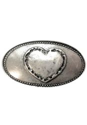 RETTUNGSRING by showroom 019 Gürtelschnalle "Herz Oval Silber" günstig online kaufen