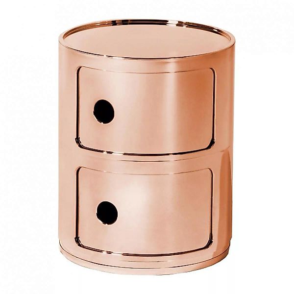 Kartell - Componibili 2 Metallic Container - kupfer/glänzend/H 40cm/ Ø 32cm günstig online kaufen