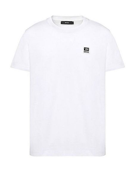 Diesel Rundhalsshirt Basic Logo Shirt Rundhals Weiß - T-DIEGOS-K30 günstig online kaufen