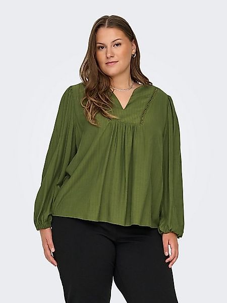 ONLY CARMAKOMA Blusenshirt Plus Size V-Ausschnitt Puffärmel elastische Bünd günstig online kaufen