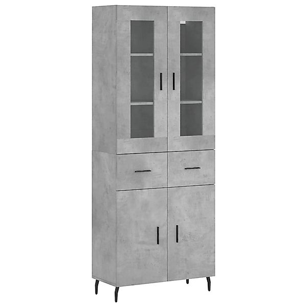vidaXL Highboard Betongrau 69,5x34x180 cm Holzwerkstoff 3198549 günstig online kaufen