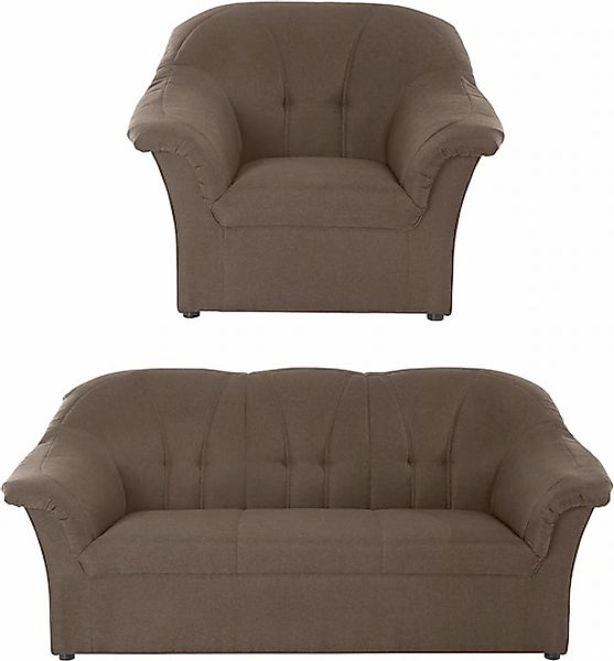 DOMO collection Polstergarnitur »Pegnitz zeitlos und elegant« Set, Sessel u günstig online kaufen