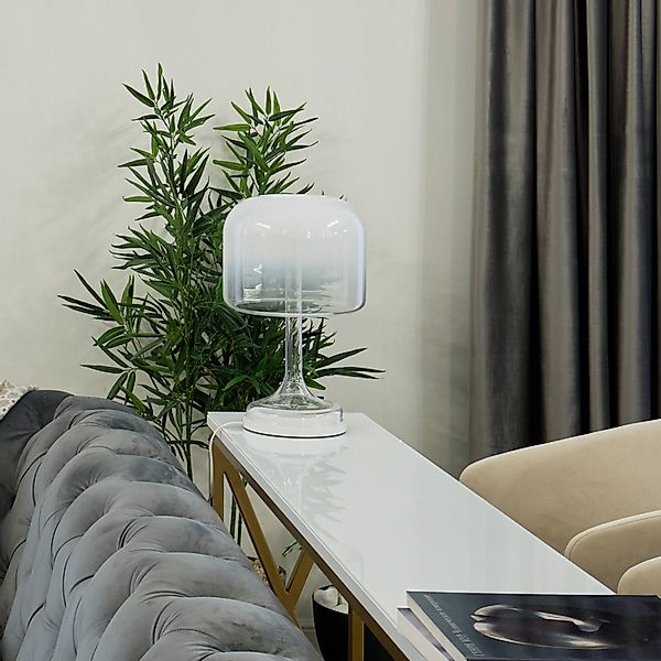 Maytoni LED-Tischleuchte Spirito, weiß, Glas, Höhe 42 cm günstig online kaufen