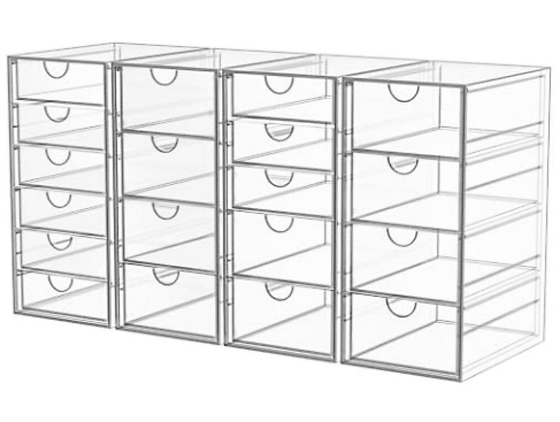 POPOLIC Make-Up Organizer Make-Up Organizer Kosmetikorganizer mit 7/16/19/2 günstig online kaufen