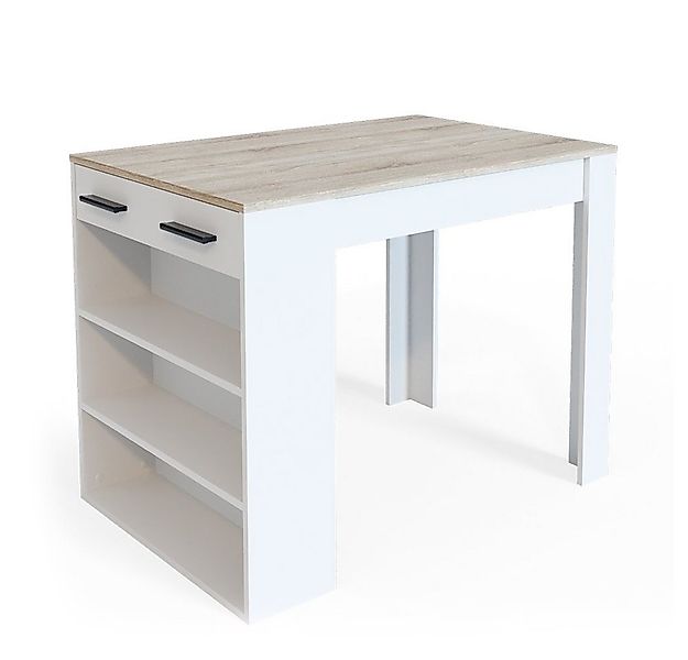 Vicco Bartisch Repose, Sonoma/Weiß/Weiß, 67 x 100 cm günstig online kaufen