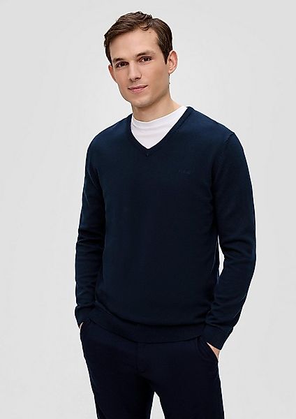 s.Oliver Longpullover Strickpullover Strickpullover mit Logo-Stickerei günstig online kaufen