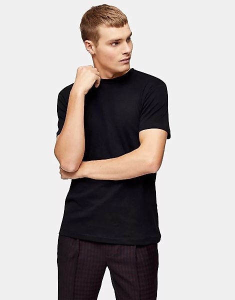 Topman – Premium-T-Shirt in Schwarz günstig online kaufen