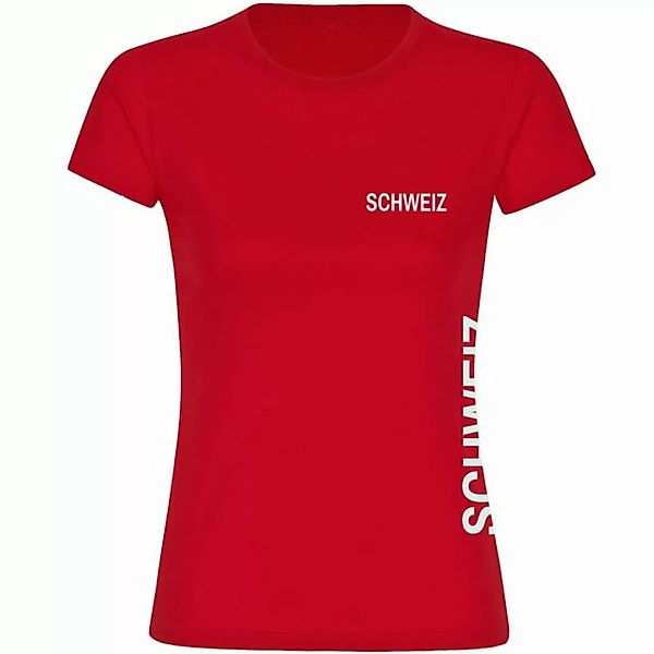 multifanshop T-Shirt Damen Schweiz - Brust & Seite - Frauen günstig online kaufen