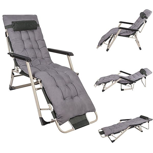 JEOBEST Gartenstuhl Sonnenliege, klappbarer Liegestuhl,Verstellbare Rückenl günstig online kaufen