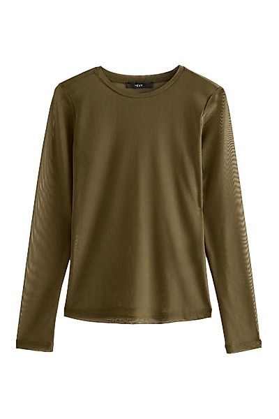 Next Langarmshirt Langarmshirt in Mesh-Optik (1-tlg) günstig online kaufen