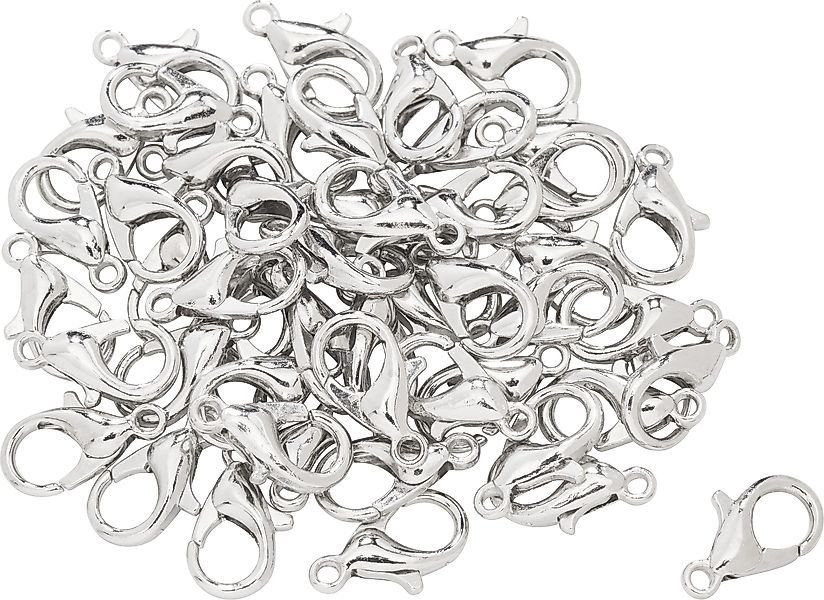 VBS XXL Schmuckset Karabinerverschlüsse, 12mm, versilbert günstig online kaufen