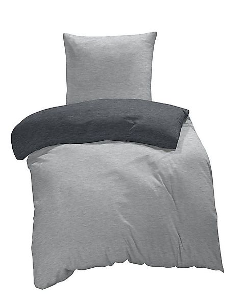One Home Bettwäsche Melange, Flanell, 2 teilig, modern meliert, Baumwolle k günstig online kaufen