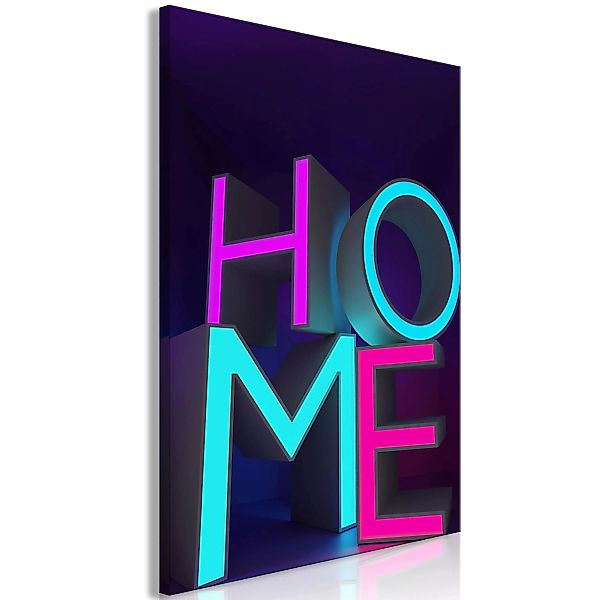 Wandbild - Home Neon (1 Part) Vertical günstig online kaufen