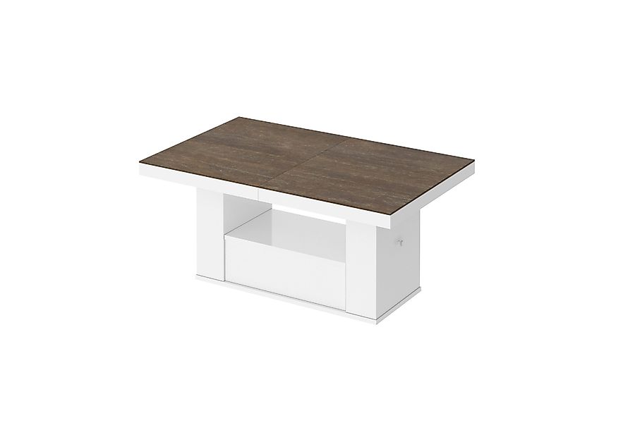 designimpex Couchtisch HM-111 Rostoptik - Weiß günstig online kaufen