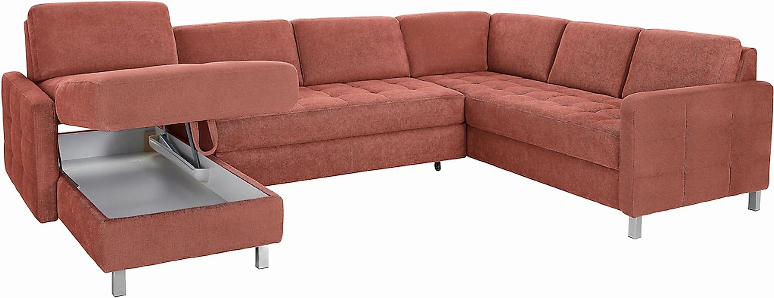 sit&more Wohnlandschaft Pablo U-Form, wahlweise mit Bettfunktion und Bettka günstig online kaufen
