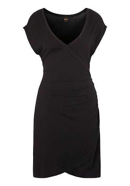 BOSS ORANGE Etuikleid Efluma Premium Damenmode in Wickeloptik, Logo günstig online kaufen