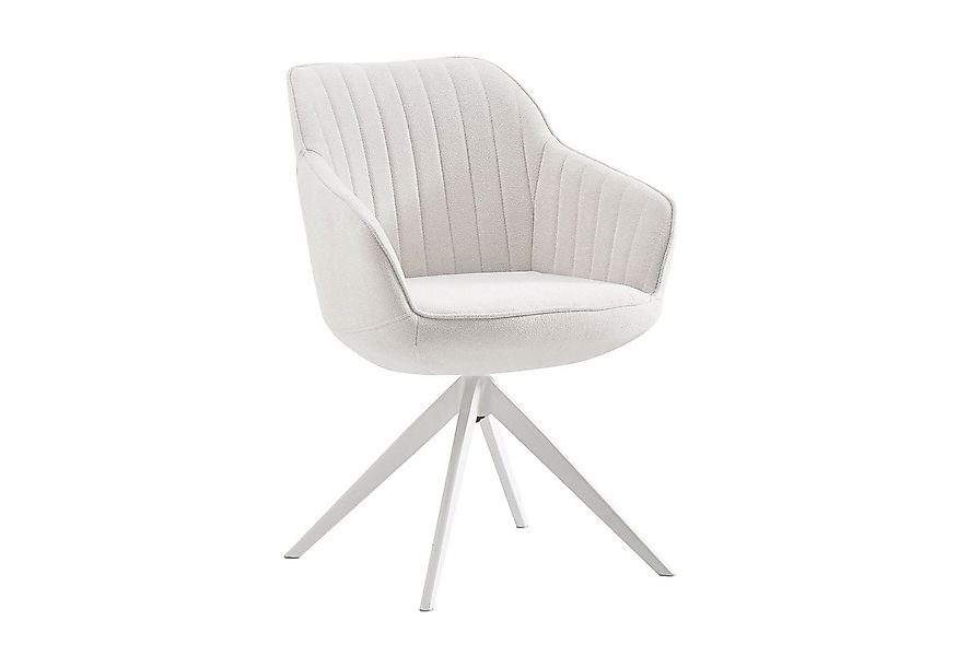 B&D home Polsterstuhl ARVIT (1 St), modern, drehbares Metallgestell, Steppu günstig online kaufen