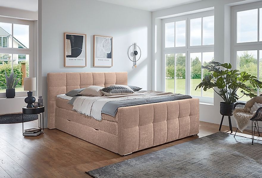 Places of Style Boxspringbett »Rosà«, H3/H3, H3/H4, H4/H4 möglich günstig online kaufen
