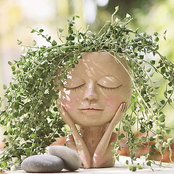 XDeer Blumentopf Blumentöpfe mit Gesicht,Menschlicher Kopf günstig online kaufen