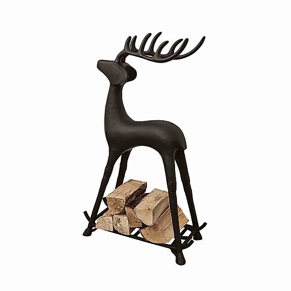 Mirabeau Weihnachtsfigur Feuerholzhalter Cuerno antikschwarz (kein günstig online kaufen