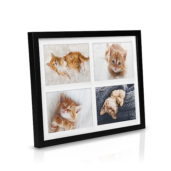 Bomoe Galeria Bilderrahmen 4 Bilder 10x15cm Schwarz günstig online kaufen
