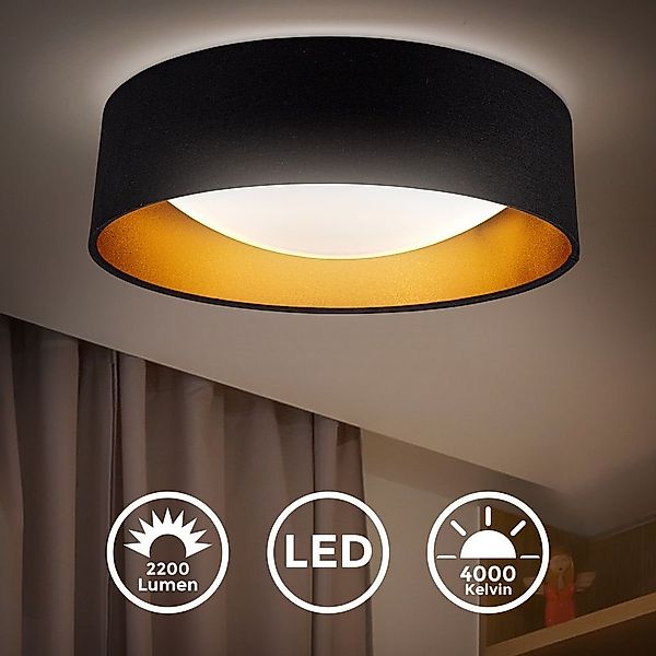 B.K.Licht Deckenleuchte LED Design-Deckenlampe rund 40x11cm günstig online kaufen