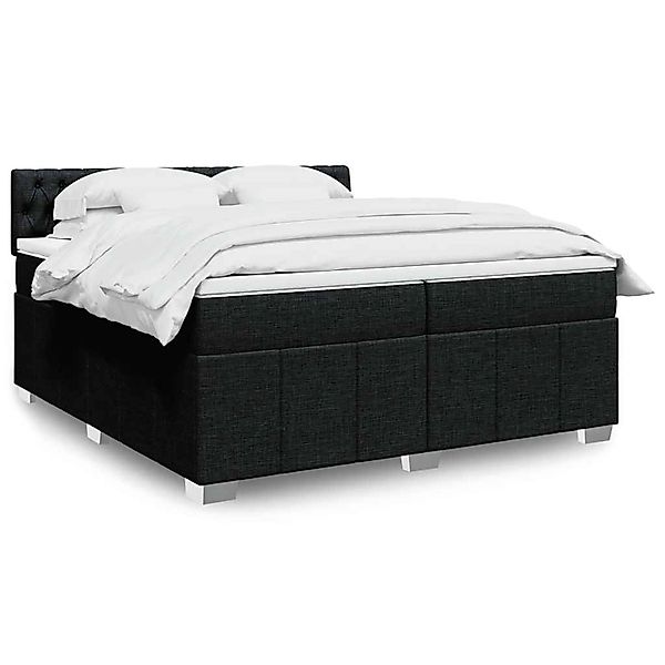 vidaXL Boxspringbett mit Matratze Schwarz 200x200 cm Stoff 3289484 günstig online kaufen