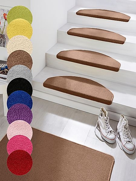 HANSE Home Stufenmatte "Fancy" halbrund 7 mm Höhe 15 Stück, Treppenmatten, günstig online kaufen