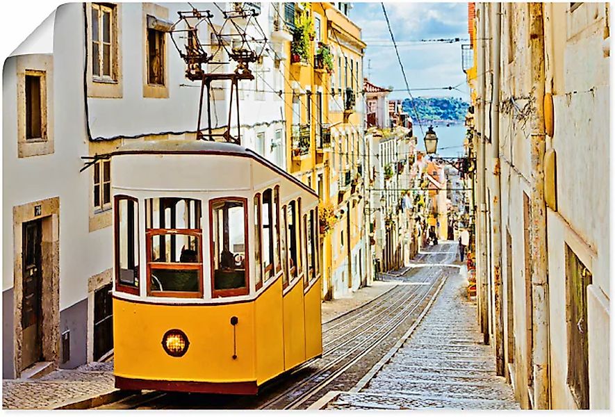 Artland Wandbild "Ascensor da Gloria in Lissabon" Zugbilder 1 Stk. tlg. als günstig online kaufen