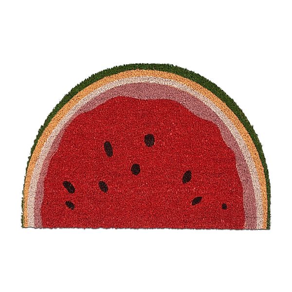 relaxdays Fußmatte Halbrunde Fußmatte Wassermelone, halbrund, günstig online kaufen
