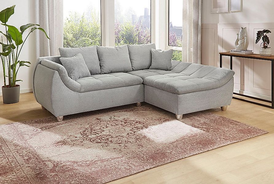 Jockenhöfer Gruppe Ecksofa "Genua L-Form, B: 250 cm" mit 2 Zierkissen günstig online kaufen