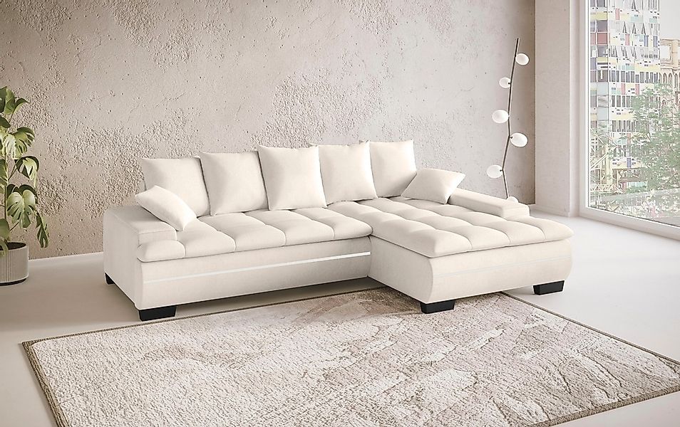 Mr. Couch Ecksofa "Haiti II, L-Form", RGB-LED Beleuchtung, wahlweise mit Ka günstig online kaufen