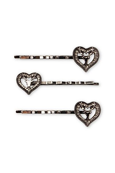 Alpenflüstern Schmuckset Haarklammern - STRASSHERZ-HIRSCH - silber antik günstig online kaufen