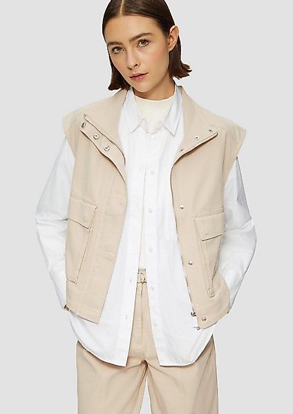 s.Oliver Funktionsweste Indoor-Weste Twill-Weste im Relaxed Fit mit Stehkra günstig online kaufen