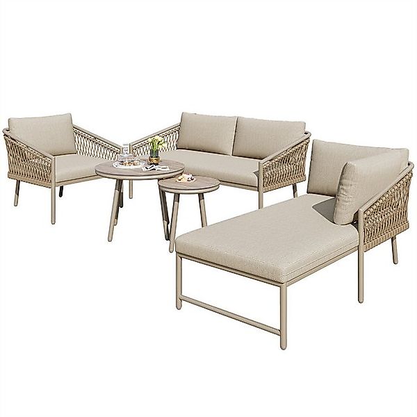 OKWISH Sofa Modernes Outdoor Sofa,Gartenmöbelset, Modernes Gartenmöbel Set günstig online kaufen