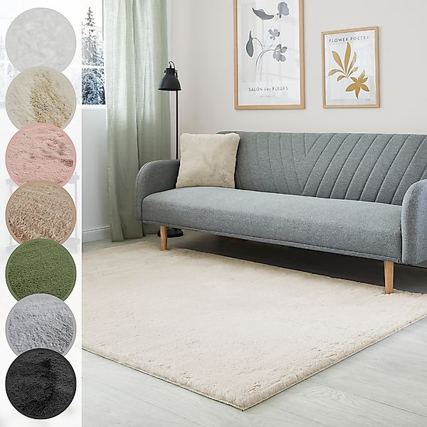 LUXOR living Fellteppich »Novara«, rechteckig, 30 mm Höhe, Kunstfell, Kanin günstig online kaufen