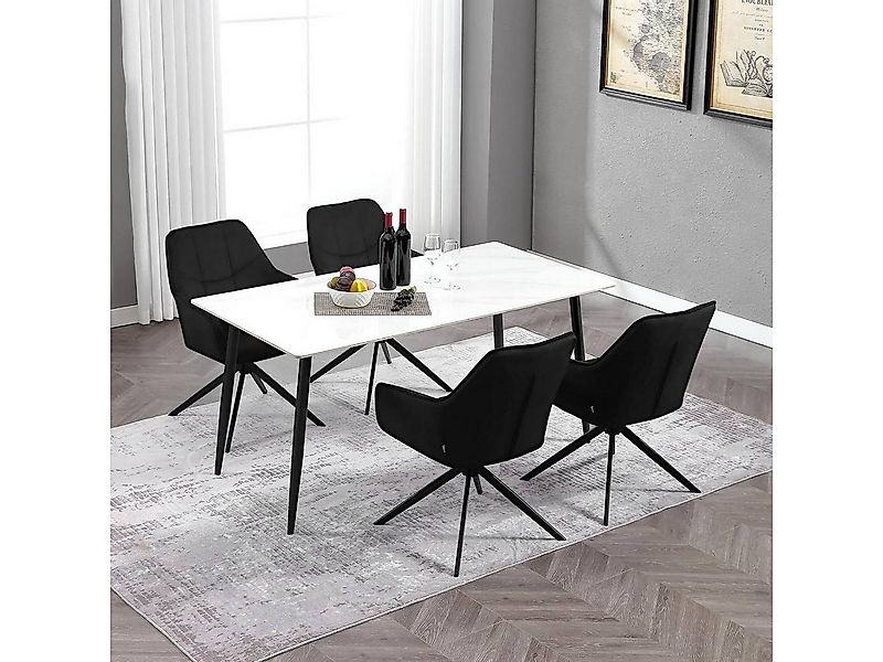 Woltu Polsterstuhl (1 St), Esszimmerstuhl drehbar, gepolsterter, Metallbein günstig online kaufen