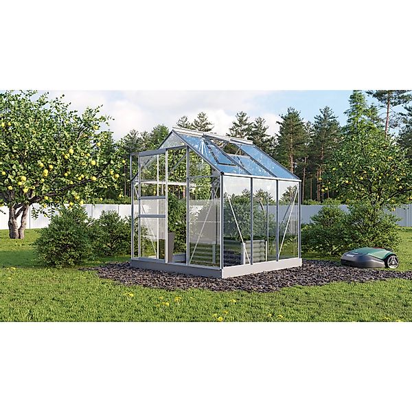 Vitavia Gewächshaus Planet 3800 Alu blank 3,8 m² inkl. Fundamentrahmen günstig online kaufen