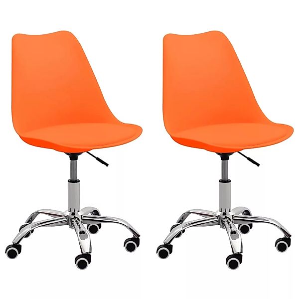Bürostühle 2 Stk. Orange Kunstleder günstig online kaufen