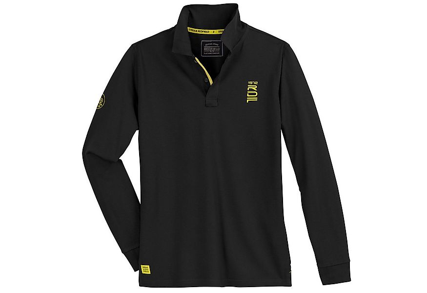 redfield Langarm-Poloshirt Große Größen Langarm-Poloshirt Herren Kontrast-D günstig online kaufen