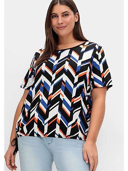 Sheego T-Shirt "Große Größen", mit Grafikprint und Saum-Gummizug günstig online kaufen