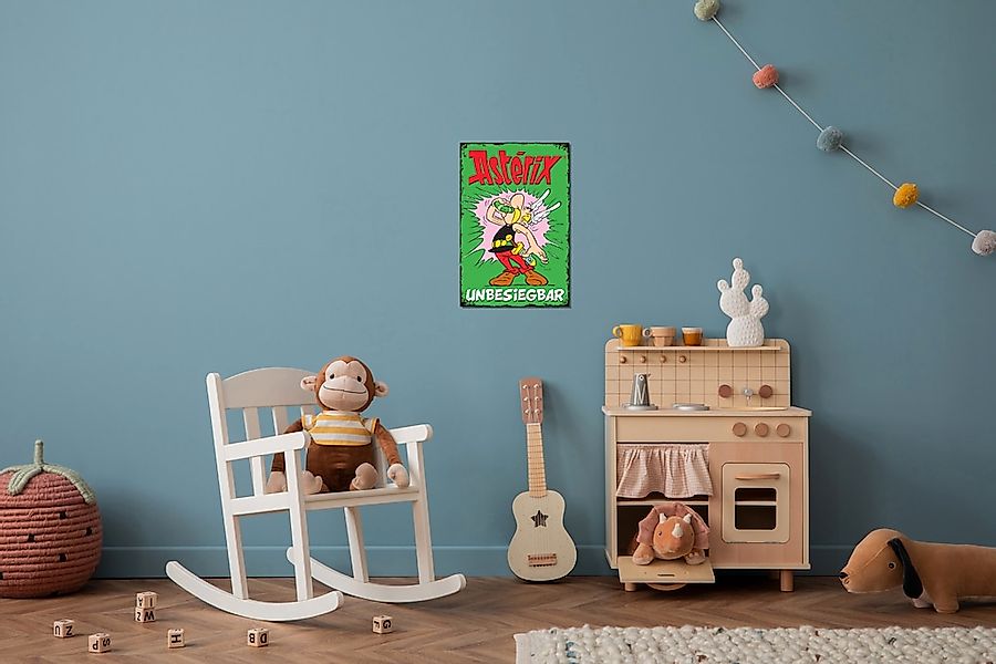 LuckyLinde Metallbild "Asterix Unbesiegbar", Cartoon-Comic-Fantasy-Figuren- günstig online kaufen