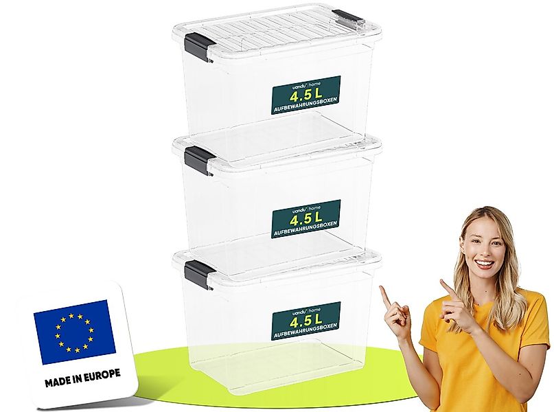 uandu home Aufbewahrungsbox mit Deckel groß Set BPA Frei Kunststoff, Aufbew günstig online kaufen