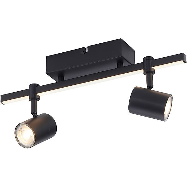 LED Wand- und Deckenleuchte Barik in Schwarz 2x GU10 4,5W 720lm günstig online kaufen