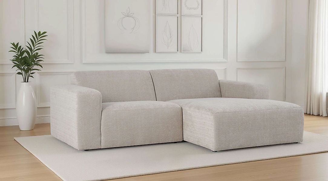 OTTO home Ecksofa "Koa, 228 cm, L-Form, Modulsofa in Cord, Chenille, Strukt günstig online kaufen