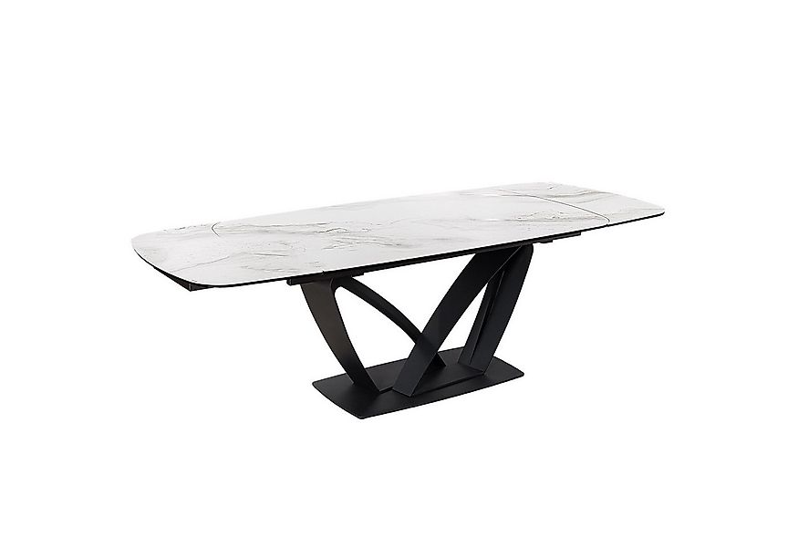 riess-ambiente Esstisch PAPILLON 180-260cm weiß / schwarz · Konferenztisch günstig online kaufen