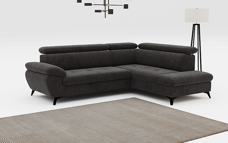 COTTA Ecksofa Hudson L-Form, mit Kopfteilverstellung, günstig online kaufen