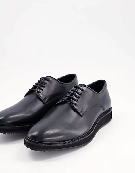 Schuh – Reuben – Schnürschuhe aus schwarzem Leder günstig online kaufen